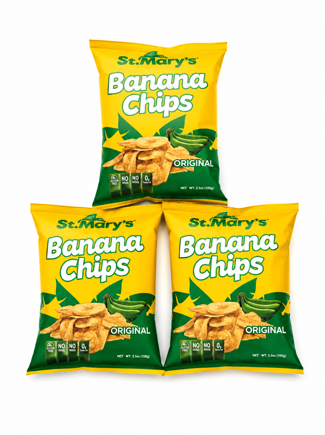 Authentic Jamaican Banana Chips – 3 Pack (5 oz Bags)