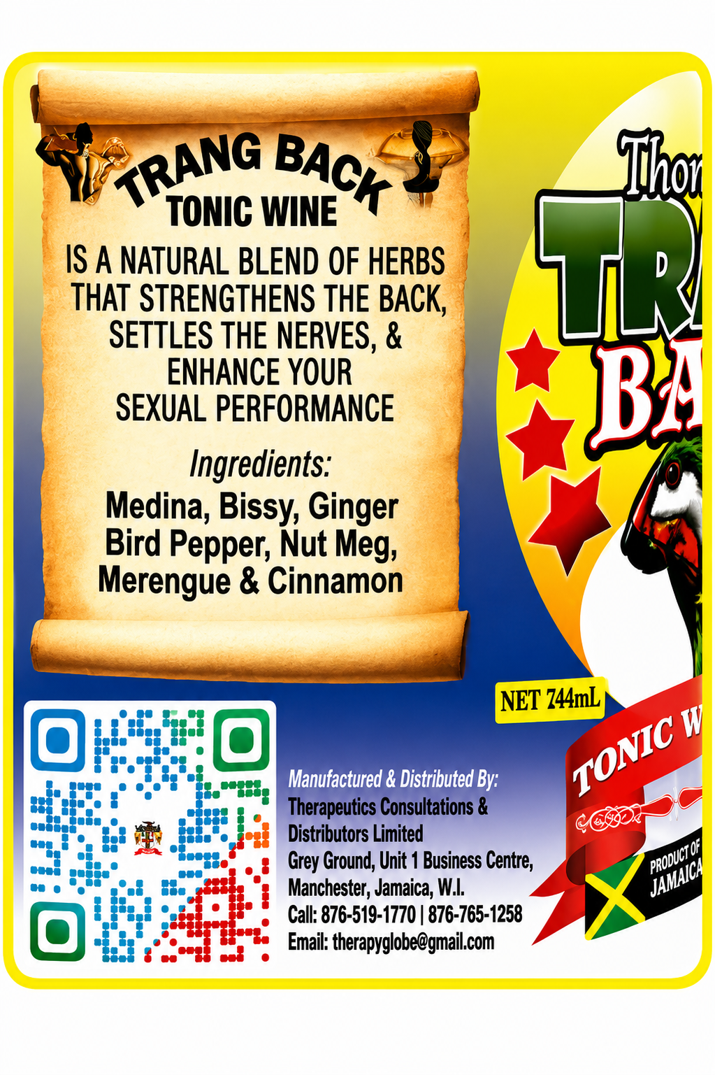 Trang Back Jamaican Tonic Wine Trio Pack